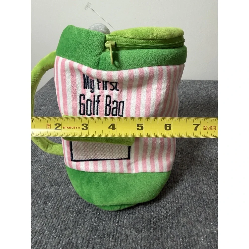 My First Golf Bag Plush Baby Toy Set Golf Clubs & Ball Green Pink 0+ Months
